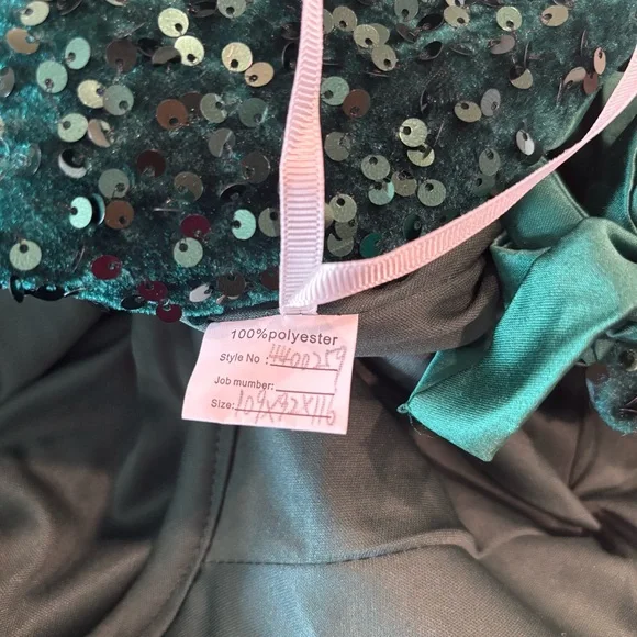 NEW Emerald Green Dress Sequin Dress with Long Sleeves NWOT Size 1XL/16W - Picture 5 of 14